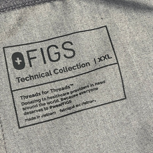 Figs technical collection womens scrub pants sz XXLARGE gray healthcare - Picture 2 of 12